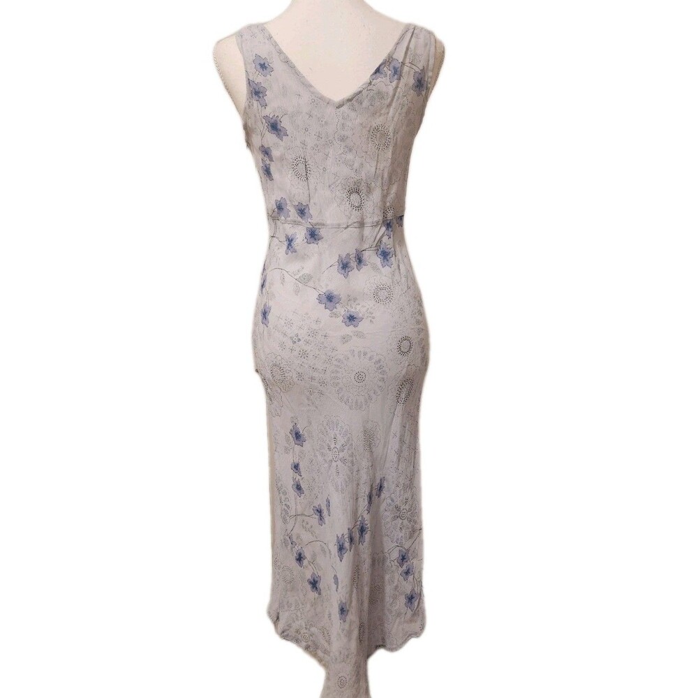 Vtg Y2k Fairy Asymmetrical Ruffle Floral Midi Slip Dress Feminine WhimsiGoth - Picture 12 of 16
